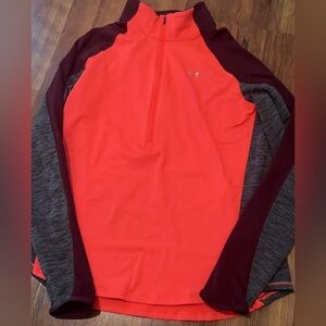 Half-zip mock neck sweatshirt